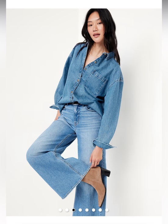Old Navy Tops - Oversized Boyfriend Button-Down Jean Shirt Old Navy NEW L